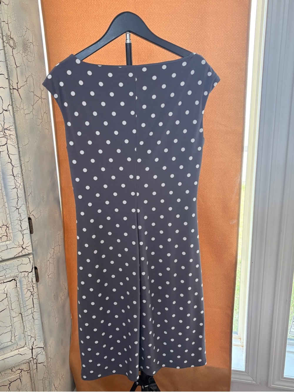 Ralph Lauren Black Midi Dress with White Polka Dots - Picture 2 of 5